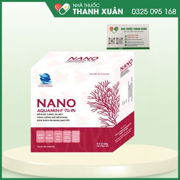 NANO Aquamin-F - Bổ sung canxi, vitamin D2, MK7, acid amin cho cơ thể